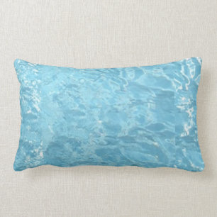 Water Zomer Zonlicht Blauw Wit Zwembad Kussen