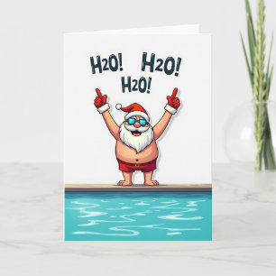Water Zomer Zwem Kerstkaart Kaart