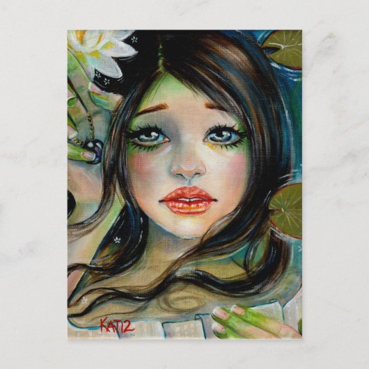 Waterbabe en zwarte briefkaart (Voorkant)