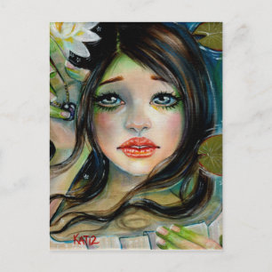 Waterbabe en zwarte parel briefkaart