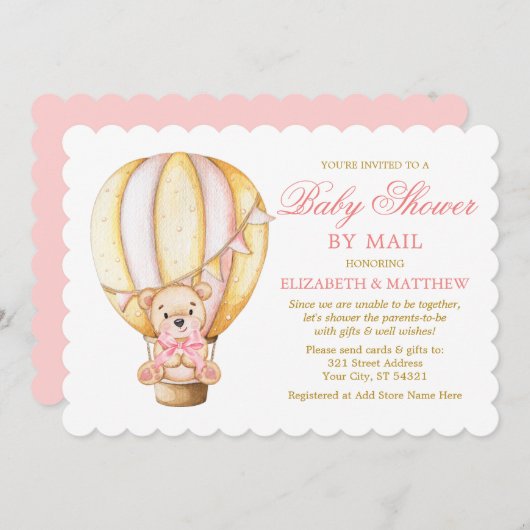 Waterballon Beer Roze Goud Shower per Post Kaart (Voorkant / Achterkant)