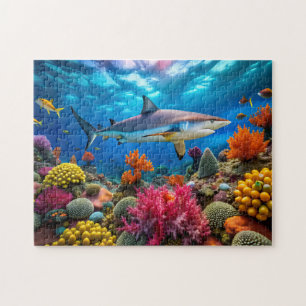 Waterbeeld van een haai legpuzzel