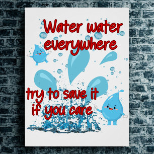 Waterbehoud Glanzend Poster Perfect Poster