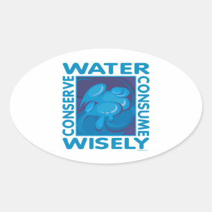 Waterbehoud Ovale Sticker