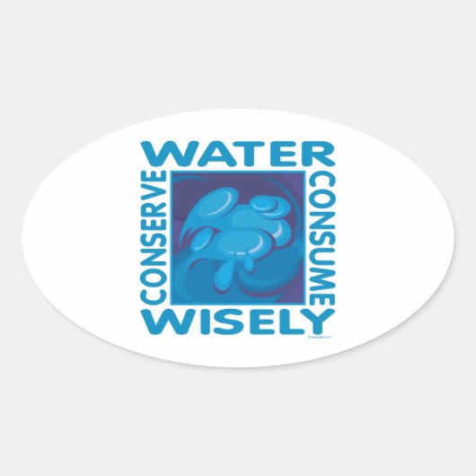 Waterbescherming Ovale Sticker (Voorkant)