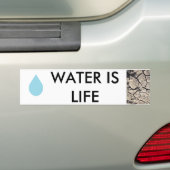 Waterbescherming - water is leven bumpersticker (Op auto)