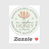 Waterbestendig DeCrystallizing-honingetiket met ve Sticker (Vel)