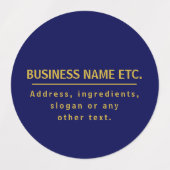 Waterbestendige marineblauw en goudblauwvis voor m labels (Design 1)