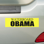 Waterboard Obama Bumpersticker (Op auto)