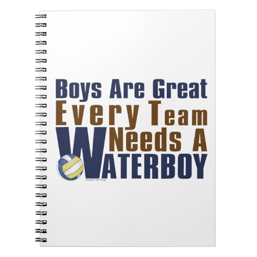 Waterboy Vollyball in Blue Notitieboek (Voorkant)
