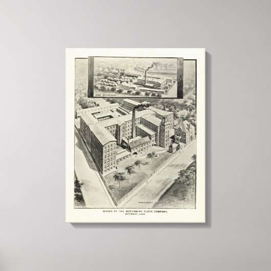 Waterbury Clock Co. Canvas Afdruk (Voorkant)