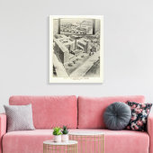 Waterbury Clock Co. Canvas Afdruk (Insitu (Woonkamer))