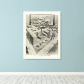 Waterbury Clock Co. Canvas Afdruk (Insitu (Houten vloer))