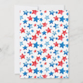Watercolor 4 juli Onafhankelijkheidsdag Feest Aankondiging (Achterkant)