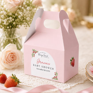 Watercolor Aardbei Whimsical Baby Shower Bedankdoosjes