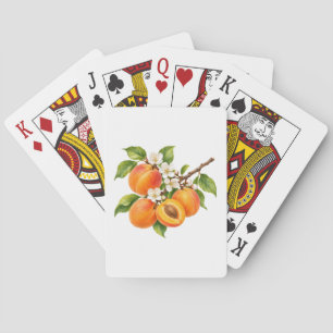 Watercolor Abrikozenbloesemtak Pokerkaarten