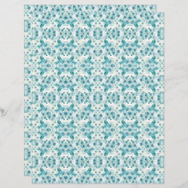 Watercolor Abstract 33 Scrapbook Paper (Voorkant / Achterkant)