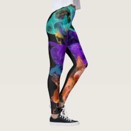 Watercolor abstract motief leggings
