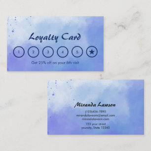 Watercolor achtergrond Loyalty kaart Visitekaartje
