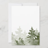 Watercolor Adventure Forest Baby shower Invitation (Dos)