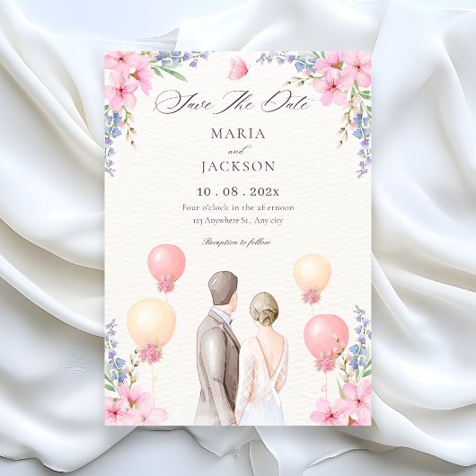 Watercolor Aesthetic wedding Save The Date