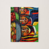 Watercolor African Art Puzzle (Vertical)