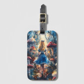 Watercolor Alice in Wonderland Bagagelabel (Voorkant (verticaal))