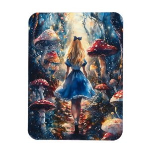 Watercolor Alice in Wonderland Magneet