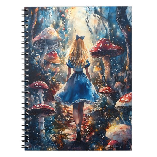 Watercolor Alice in Wonderland Notitieboek (Voorkant)