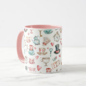 Watercolor Alice Pattern  Mok (Voorkant links)