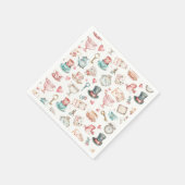 Watercolor Alice Pattern  Servet (Hoek)