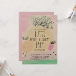 Watercolor Alle Verjaardagsvruchten Handgetekende  Kaart
