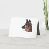 Watercolor Allemand Shepherd Salutation de vacance (Dos)