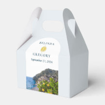 Watercolor Amalfi Coast Arch Italy Lemons Wedding