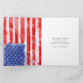 Watercolor American Flag Merci Cartes (Intérieur)