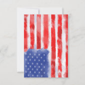 Watercolor American Flag Merci Cartes (Dos)