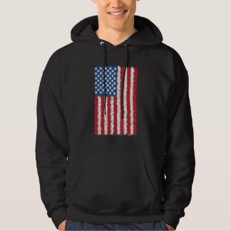 Watercolor American Flag Usa America Us Patriotic  Hoodie