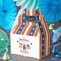 Watercolor Amerikaanse Baby Shower Favor Doos