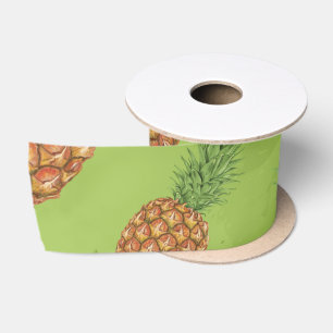 Watercolor ananas patroon 4 lint