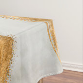 Watercolor and gold Turquoise Wave Abstract Tafelkleed (Voorbeeld)