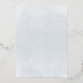 watercolor angels Baptism Foil Invitation (Verso)