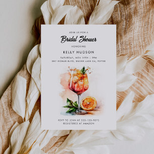 Watercolor Aperol Spritz Invitation de la douche n