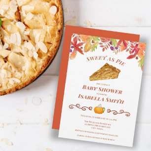 Watercolor Appeltaart Herfst Baby Shower Kaart
