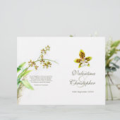 Watercolor art Orchid programme de mariage de fleu (Debout devant)