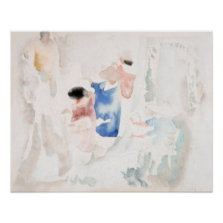 Watercolor Artists Sketching van Charles Demuth Perfect Poster