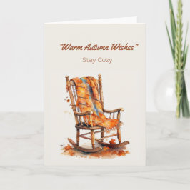  Watercolor Autumn Rocking Chair Kaart