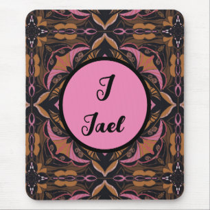 Watercolor Azulejo Black Spanish Personalized  Muismat