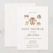 Watercolor Baby Clothes | Fall Baby Shower   Kaart (Voorkant / Achterkant)