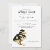 Watercolor Baby Duck Baby shower Invitation (Devant)