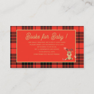 Watercolor baby shower books fo Enclosure Card Informatiekaartje